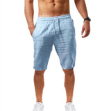 Riolio  Oversized Casual Soild Shorts Men Summer Cotton Linen Shorts Man Breathable Sport Beach Shorts Gym Basketball Shorts Men Clothes