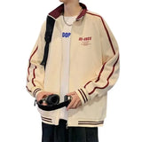 Riolio  Collar jacket for men Spring and Autumn new style handsome cardigan for teenagers and students hoodie American casual jacke
