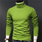 Riolio Man Thermal Turtleneck Casual Sleepwear Shirt S-2XL Sleeve Long Slim Coat 5colors Basic Sweater Bottom Winter