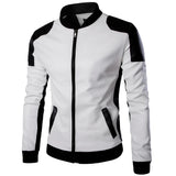 Riolio Autumn Men's Stand-up Collar Leather Coat Trend Leather Coat