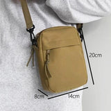 Riolio Messenger Sling Bags For Men Casual Canvas Small Zipper Crossbody Pouch Simple Small Crossbody Shoulder Bag Men Bag