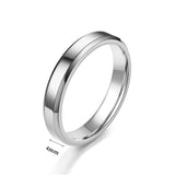 Riolio New Classic Glossy Ring Men Temperament Fashion Stainless Steel Round Finger Ring For Men Jewelry Gift