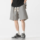 Riolio  Japanese Retro Vertical Striped Shorts Men Summer New Casual Loose Versatile Five-point Pants