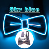 Riolio  LED Suspender Light Up LED Bow Tie Illuminated Belt Clips-on Braces Vintage Novelty Elastic Adjustable Suspender For Club Patry