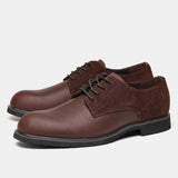 Riolio  Genuine Leather Men Derby Shoes Thick Sole Men Casual shoes Men Leather Shoes