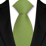 Riolio  Luxury 8CM Mens Necktie Green Color Floral Paisley Ties For Man Groom Jacquard Woven Neck Tie For Business Wedding Party