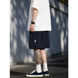 Riolio  Casual Men Summer Thin Loose Work Clothes Outdoor Quick-drying Beach Five-point Pants