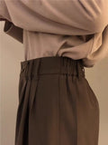 Riolio Retro Japanese Sle y Straight Leg Pants Men's Women's Caramel Brown Draped Casual Loose Summer Long Trousers Trendy B...