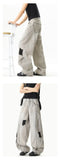 Riolio Men Ripped Jeans Unique Patchwork Loose Fit Straight Leg Denim Fashion Casual Trendy Streetwear Distressed Comfort Vintage Style