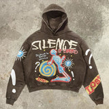 Riolio Y2k Tops American Oversized Hoodie Couples Streetwear Goth Women Clothes Harajuku Hero Letter Print Hoodies Women Graphic