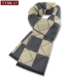 Riolio  Luxury Scarf Man Winter Warm Wool Scarf For Men Cashmere Scarves Casual Plaid Male Long Pashmina Outdoor Shawls Man Muffler Gift