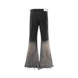 Riolio High Street Washed Gradient Color Flare Jeans for Men and Women Straight Ropa Hombre Y2k Denim Pants Oversized Loose Trousers