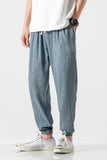 Riolio Large Size Chinese Style Linen Casual Harlan Loose Trousers Cotton Linen Pants Ice Silk