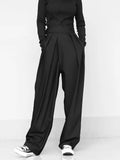 Riolio  Wide Leg Men's Suit Pants Spring Autumn Thin Loose Magic Tape Drape Long Trousers Casual Youth Trend  Color