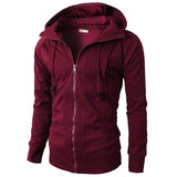 Riolio  Autumn Winter New Loose Casual All-match Zipper Hoodies Male Solid Color Fashion Cardigan Hooded Sweatshirt Hombre Top Men Coat