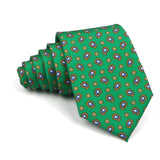 Riolio  High Quality Classic Men's 7.5cm Tie Soft Smooth Green Blue Colorful Paisley Flower Necktie Daily Wear Business Accessories Gift