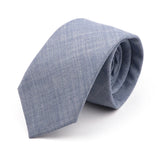 Riolio  Novelty New Solid Color Ties For Men 100%Cotton Handmade High Quality Necktie Pink Green Orange 6.5cm Skinny Slim Ties Accessory