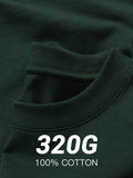Riolio 11.29oz 320Grams Heavy Cotton Weight Oversized Loose Men T-shirt Solid Color Drop Shoulder Short Sleeve High Quality