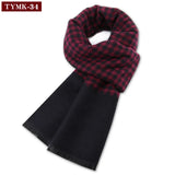 Riolio  Luxury Scarf Man Winter Warm Wool Scarf For Men Cashmere Scarves Casual Plaid Male Long Pashmina Outdoor Shawls Man Muffler Gift