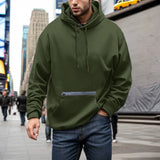 Riolio FALL OUTFITS MEN Spring and Autumn Men's Hoodie Waffle Breathable Casual Sports Pullover Slow Walking European and American Fashion T-shirt