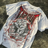 Riolio Graphic Tapout T Shirt Y2K Mens Hip Hop Letter Print Oversized TShirt New Harajuku Gothic Round Neck Cotton Short Sleeve Tops