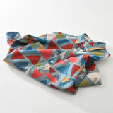 Riolio  Spring Printed Long Sleeve Shirt Men Casual Geometric Colorful Hong Kong Style Jacket