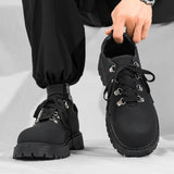 Riolio  Men's thick-sole casual shoes four seasons breathable lightweight soft-sole outdoor walking shoes fashion business visitor shoes