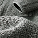 Riolio Men's Fashion Coat Autumn/winter Lamb Fleece Coat Men's Stand Up Neck Jacket Plush Thickened Men's Winter Coat