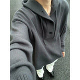 Riolio  New Autumn Winter Sweaters for Men Loose Trendy Brand Hooded Pullover Sweaters