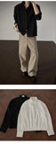 Riolio  Shirt men Korean Style Loose Fit Square Neck Plain Color Long Sleeve Shirt Man Autumn New Trendy Youth Dance Shirts Oversized