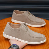 Riolio  Fashion Khaki Casual Shoes For Men Suede Leather Loafers Men Platform Slip-on Men's Driving Shoes Lightweight Leisure Men Shoes