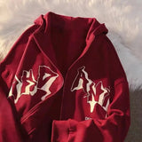 Riolio European American Style Dull Black Y2k Polo Shirt Men Women Hooded Sweatshirt Couple Model Harajuku Zipper Sweatshirt