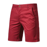Riolio  New Summer 100% Cotton Solid Shorts Men High Quality Casual Business Social Elastic Waist Men Shorts 10 Colors Beach Shorts