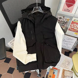 Riolio Outdoor Summer Thin Hat Vest Multi-ket Functional Workwear American Sle Youth Casual Faion Polyester Blend Fabric