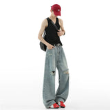 Riolio  Ripped Jeans Men 2025 Autumn New Baggy Distressed Denim Pants Loose Drop Street Style Fall Fashion High Quality