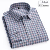 Riolio  Luxury high-quality100%cotton houndstooth full shirts for men slim fit Casual shirt long-sleeve plaid soft designer clothes ropa