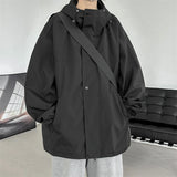 Riolio Spring Fashion Hooded Men's Jacket Streetwear Windbreaker Bomber Jackets For Men Oversize Women's Coat