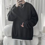 Riolio  Hoodies Jacquard Sweatshirt Mens White Pullover Streetwear Casual Fashion Clothes Mens Oversized Korean Harajuku T Shirt