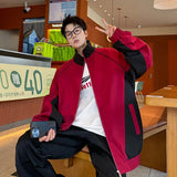 Riolio Fashion Spring New Jackets Men Stand Collar Casual Patchwork Color Jacket Men Outwear Clothing Men's Loose Pilot Jacket