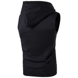 Riolio New Men's Hooded Zipper Pocket Sleeveless Vest Coat Hoodie with a Zipper Clothes for Men