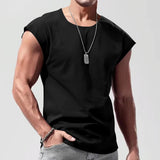 Riolio Men's Wear New Sleeveless T-shirt Men's Summer Leisure Sports Loose fitting Men's Short  vest sir