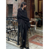Riolio  Autumn Winter New Fashion High Waist Button Bell-bottoms Men's Clothing Pockets Japanese Style Contrast Color Trend Casual Pants