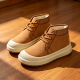 Riolio  Men New Winter Short Boots Snow Boots Thick Non Slip Sole Plush Warm Comfort Outdoor Casual Cotton Shoes