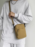 Riolio Messenger Sling Bags for Men Casual Canvas Small Zipper Crossbody Pouch Simple Small Crossbody Shoulder Bag Men Bag  New