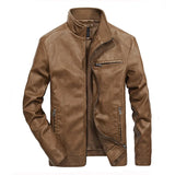 Riolio PU Leather Flight Jacket Black Brown Pilot Coats for Men Bomber Jacket Business 2024 Slim Fit Jacket Men Casaco moto masculino