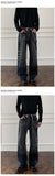 Riolio  Mens Straight Leg Jeans Business Casual Vintage Blue Denim Pants for Middle Aged Man Classic Fit man trousers