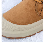 Riolio  Men New Winter Short Boots Snow Boots Thick Non Slip Sole Plush Warm Comfort Outdoor Casual Cotton Shoes
