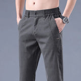 Riolio  Summer New Thin Breathable Versatile Casual Pants Men's Solid Button Zipper Pockets Patchwork Fashion Korean Straight Trousers