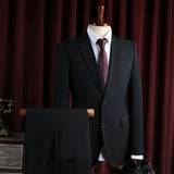 Riolio  Notched Lapel Suit Set 2 Pieces Blazer Pants For Men,Handsome Two Button Men's Regular Fit Suits Wedding Groom Best Man Tuxedo
