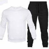 Riolio Men's Two-Piece Set O-Neck 2 Pieces Sets Tracksuit Hooded Sweatshirt +Drawstring Pants Male Sport Hoodies Running Sportswear